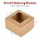 ZORRITA 24pcs Small Cookie Boxes with Window 4x4x25 Inch Kraft Bakery Boxes with Stickers Dessert Treat Containers for Pastry Mini Cake Strawberry Donut Individual Cupcake