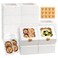 ZYFOTZUN 12 Pcs Cookie Boxes with Window 6x6x3 Inches White Bakery Boxes Treat Boxes with 50 Pcs Cookie Bags and 12 Pcs Stickers for Dessert Pastry Chocolate Strawberries Macarons Donut Cupcake