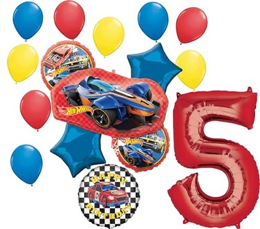 Anagram Hot Wheels Ultimate 5th Birthday Party Balloon Bouquet Decorations BQ4255