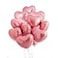 AnnoDeel 20 Pink Heart Foil Balloons 18 Pink Heart Shaped Helium Balloons for Wedding Birthday Parties