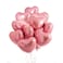 AnnoDeel 20 Pink Heart Foil Balloons 18 Pink Heart Shaped Helium Balloons for Wedding Birthday Parties