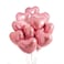 AnnoDeel 20 Pink Heart Foil Balloons 18 Pink Heart Shaped Helium Balloons for Wedding Birthday Parties
