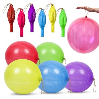 Giraffe Manufacturing Giraffe 30 Pack Punch Balloons Easters Basket Stuffers for Kids Easter Eggs Fillers for Goody Bag Party Favors 18 Large Thick Latex Neon Rubber Heavy Duty Balloons Easter Eggs St