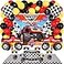 Sumind 83 Pcs Truck Birthday Decorations Set Include Truck Balloons Tablecloth Backdrop Cake Cupcake Toppers for Boys Men Birthday Party Supplies
