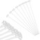 Horolas 100 Pieces Balloon Sticks Holders with Cups 16 Inch for Party Birthday Wedding Anniversary Decoration White