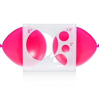 Auihiay 18 Holes Balloon Sizer Box Cube 210 Inch Collapsible Plastic Size Measurement Tool for Garland Arch and Column For Two People Use