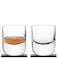 LSA International LSA WH12 Whisky Renfrew DOF Tumbler 91 fl ozH4in Clear Walnut Coaster x 2