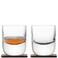 LSA International LSA WH12 Whisky Renfrew DOF Tumbler 91 fl ozH4in Clear Walnut Coaster x 2