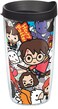 Tervis Harry Potter Group Charms Tumbler with Wrap and Black Lid 16oz Clear