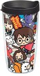 Tervis Harry Potter Group Charms Tumbler with Wrap and Black Lid 16oz Clear