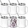 Wzaytia 12 Oz Sublimation Coffee Mug Blanks With Handle 6 Pack Stainless Steel Sublimation Coffee Tumbler Individually Boxed White
