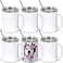 Wzaytia 12 Oz Sublimation Coffee Mug Blanks With Handle 6 Pack Stainless Steel Sublimation Coffee Tumbler Individually Boxed White