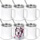 Wzaytia 12 Oz Sublimation Coffee Mug Blanks With Handle 6 Pack Stainless Steel Sublimation Coffee Tumbler Individually Boxed White