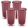 Tervis Clear Colorful Tabletop Made in USA Double Walled Insulated Tumbler Travel Cup Keeps Drinks Cold Hot 16oz 4pk Elderberry Wild
