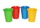 Tupperware Vintage Set of 4 7 Ounce Bell Tumblers Blue Yellow Green Red