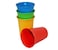 Tupperware Vintage Set of 4 7 Ounce Bell Tumblers Blue Yellow Green Red