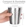Adorila 10oz Stainless Steel Cups 4 Pack Stackable Double Wall Metal Tumblers for Home RV Camping Wine Espresso Silver