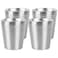 Adorila 10oz Stainless Steel Cups 4 Pack Stackable Double Wall Metal Tumblers for Home RV Camping Wine Espresso Silver