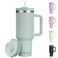 Labulabla 40oz Tumbler with HandleDouble Wall Vacuum Reusable Stainless Steel Insulated Water BottleWith Leak Proof lid and Straw for Iced or Cold Beverages Blue Haze
