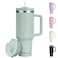 Labulabla 40oz Tumbler with HandleDouble Wall Vacuum Reusable Stainless Steel Insulated Water BottleWith Leak Proof lid and Straw for Iced or Cold Beverages Blue Haze