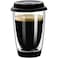 gegewawa Double Walled Glass Coffee Mugs Glass Coffee Cugs with Silicone Lid 12OZ Insulated Coffee Mug Clear Coffee Mug for TravelKitchenBlack