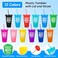 LEIFEOSH 24 Pack Plastic Tumblers with Lids and Straws Sometime You Forget You Are Awesome Gifts Reusable Cups with Lids Colorful Cups for Party Iced Coffee Cup Bulk Tumbler 24 oz Solid Colors Printed
