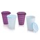 Tupperware Impressions Tumbler Set in Blue Purple 4 Count Dishwasher Safe and BPA Free 4 Tumblers 4 Lids 17 fl oz each
