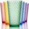 Bravario Laguna Plastic Drinking Glasses Dishwasher Safe Set of 6 18 oz Multicolor BPA Free Hard Plastic Cups Reusable Durable Kitchen Cups Set Tumblers for Outdoor Patio