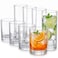 Meolibour Plastic Drinking Glasses Set of 8 14oz Rocks 20oz Water Cups Unbreakable Plastic Glasses Drinkware Clear Kitchen Tumblers for Home Outdoors Reusable BPAFree TopRack Dishwasher Safe