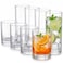 Meolibour Plastic Drinking Glasses Set of 8 14oz Rocks 20oz Water Cups Unbreakable Plastic Glasses Drinkware Clear Kitchen Tumblers for Home Outdoors Reusable BPAFree TopRack Dishwasher Safe