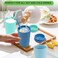 shopwithgreen 10 oz Wheat Straw Cups with Lids and Silicone Straws Unbreakable Drinking Glasses Plastic Cups for Kitchen Small Tumbler Cups with Cleaning Brush BPA Free Dishwasher Microwave Safe 6 Pac