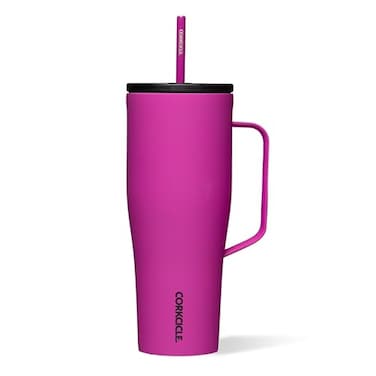 Corkcicle Cold Cup XL Insulated Tumbler with Handle Keeps Drinks Cold 12 Hours TripleInsulated SpillProof Lid Summer Drinkware Gift Keeps Drinks Ice Cold 30 oz Berry Punch