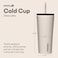 Corkcicle Cold Cup Insulated Tumbler with Straw Keeps Drinks Cold for 12 Hours TripleInsulated Stainless Steel LeakResistant Lid Summer Drinkware Gift 24 oz Latte