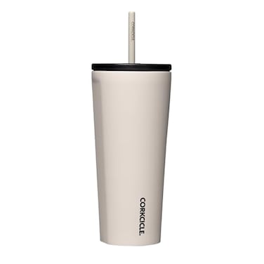 Corkcicle Cold Cup Insulated Tumbler with Straw Keeps Drinks Cold for 12 Hours TripleInsulated Stainless Steel LeakResistant Lid Summer Drinkware Gift 24 oz Latte