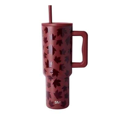 Simple Modern Halloween 40 oz Trek Tumbler with Handle and Straw Lid Cup Holder Friendly Insulated Stainless Steel Travel Mug Autumn Maple