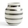 HAK K&Atilde;&bdquo;HLER Kahler Omaggio Vase HandPainted Faience Silver Stripes 79 Inch