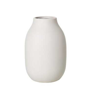 blomus COLORA S Stoneware Vase Moonbeam Handmade Elegant Decorative Table Vase Surface Resistant Bottom HWD 15 x 105 x 105 cm Moonbeam 65906