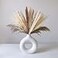 Eastern Rock White Ceramic Vases for Pampas GrassWater Drop Design Doughnut vase Modern Home Decor Minimalist Nordic Boho Ins Style White Medium