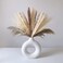 Eastern Rock White Ceramic Vases for Pampas GrassWater Drop Design Doughnut vase Modern Home Decor Minimalist Nordic Boho Ins Style White Medium