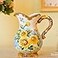 FORLONG Large Ceramic Water Pitcher Flower Vase HandPainted Sunflower and Bee Home Decor 87H Inches Bouquet HoldeYellow