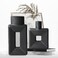 LZV Black Ceramic Vase Set of 2Square Vase Rustic Home Decor Minimalist Nordic Boho Style for Living Room Shelf Table Bookshelf Mantel and Entryway Decor Vases