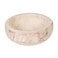 Bloomingville Decorative HandCarved Paulownia Wood Bowl Whitewashed 105 in Diameter 425 in Tall