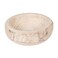 Bloomingville Decorative HandCarved Paulownia Wood Bowl Whitewashed 105 in Diameter 425 in Tall