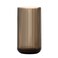 Dinyeo Large Cylinder Ribbed Brown Glass Flower Vase for Farmhouse Dining Table Centerpieces Decor