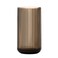 Dinyeo Large Cylinder Ribbed Brown Glass Flower Vase for Farmhouse Dining Table Centerpieces Decor
