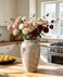 Prettidecor Rustic Ceramic 95 in Vase Ceramic Vase for Home Decor Living Room Decoration Shelf Decor Mantel Dinner Table Office Decorations Flower
