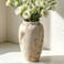Prettidecor Rustic Ceramic 95 in Vase Ceramic Vase for Home Decor Living Room Decoration Shelf Decor Mantel Dinner Table Office Decorations Flower