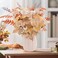 Thigreact Fall Decor Ceramic Pumpkin Vase with 15 PCS Autumn Maple Leaf Pumpkin Berry Stems Table Centerpieces Thanksgiving Farmhouse Neutral Harvest Decorations for Home Indoor Dining Room Kitchen