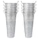 NowDoWin Small Galvanized Flower Bucket 8 Pack10 Height 433 Top OpeningTabletop Size for Flower Buckets for Flower Bar Supplies Bloom Bar SuppliesMetal Floral Buckets with Plastic LinerSilver