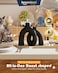 Jonronboci Matte Black Vase Set Hug Hollow Donut Aesthetic Ceramic Vases Home Decor Modern Nordic Minimalist Decorative Vase for Table Centerpiece Bookshelf Office Entryway Console Fireplace Black